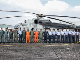 මෙරට මානුෂීය මෙහෙයුම් සදහා පැමිණි ඇමෙරිකානු ගුවන් හමුදාවේ (C-130) ගුවන් යානයක් හා ඉන්දීය ගුවන් හමුදාවේ (MI-17) හෙලිකොප්ටර් යානයක් දිවයිනෙන් පිටව යයි.